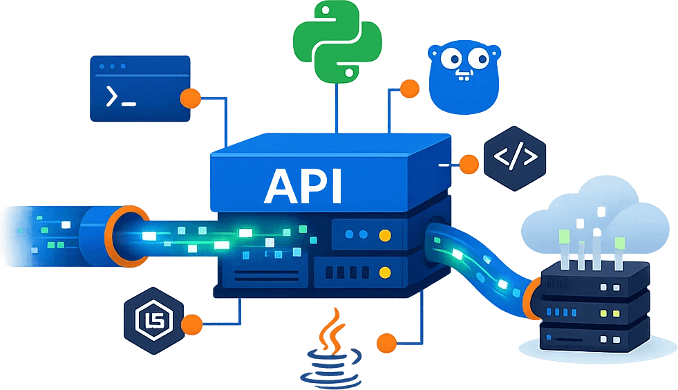 Cloudbypass API supports development languages ​​such as Python, Node.js and Go.